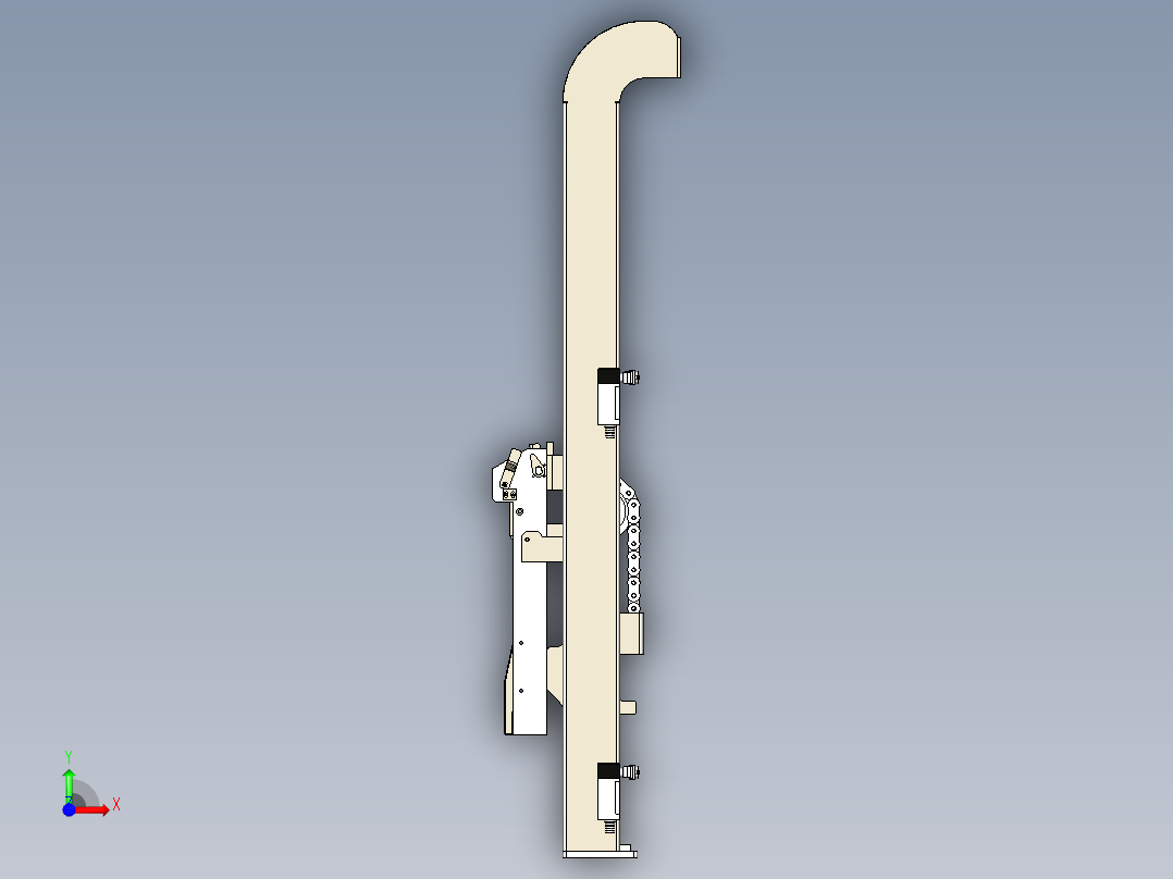 垃圾桶提升机前视图