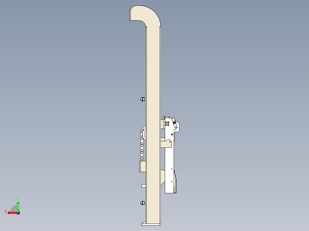 垃圾桶提升机后视图