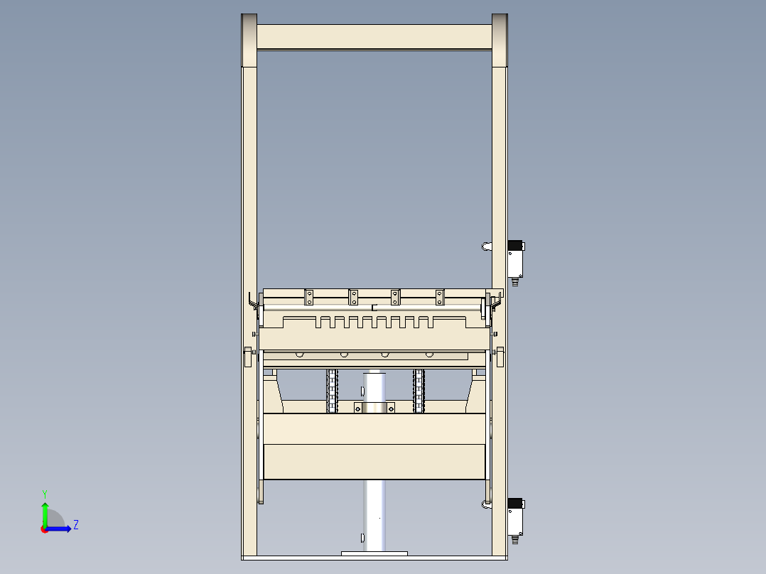 垃圾桶提升机左视图