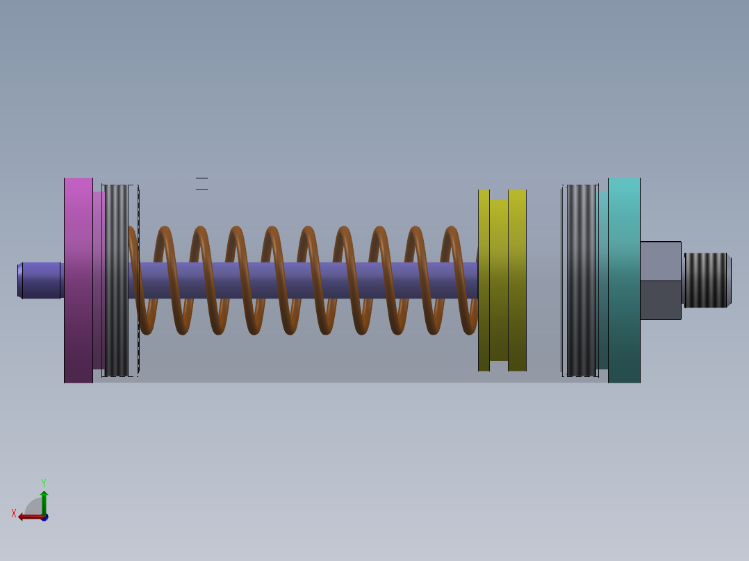 活塞阻尼后视图