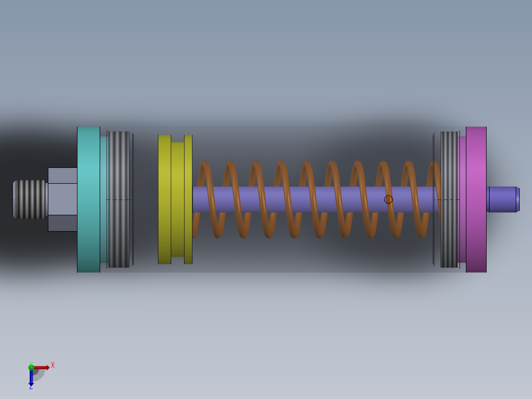 活塞阻尼俯视图