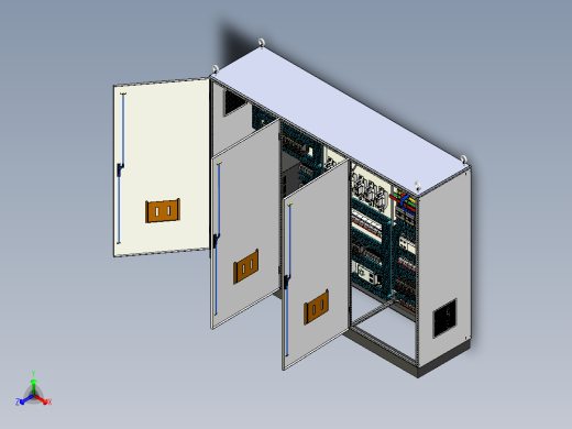 三柜组装变频器刀开关plc风机双电源控制柜 56434