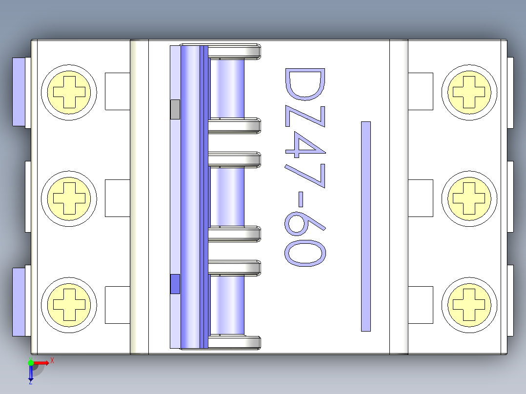 DZ47-60空气开关俯视图