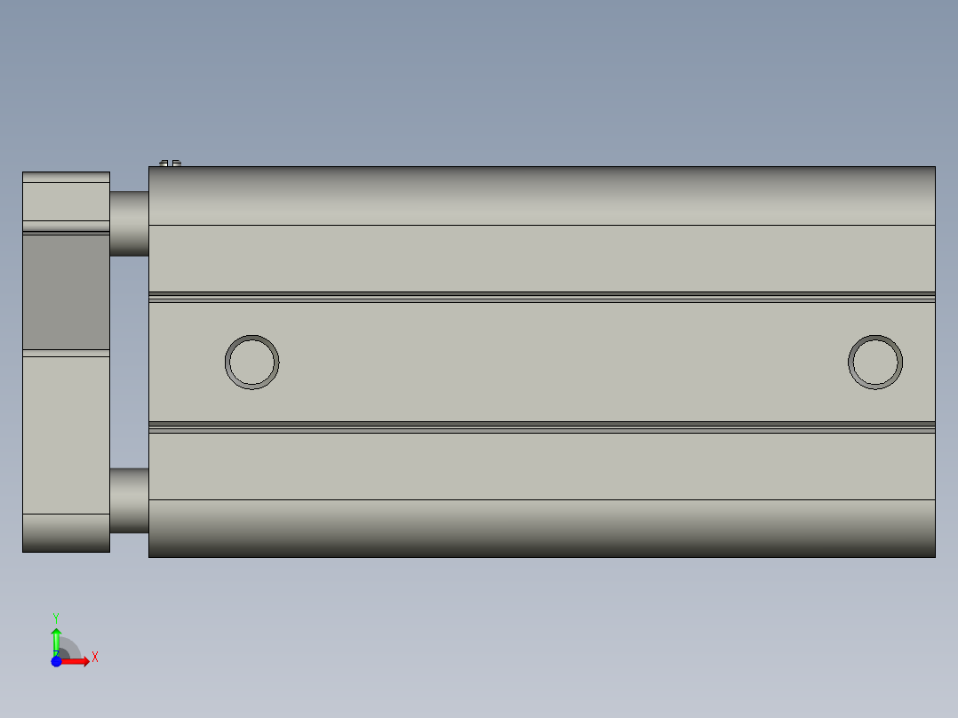 TACQ20X40S(0)+(CMSG-1)-薄型气缸-亚德客前视图