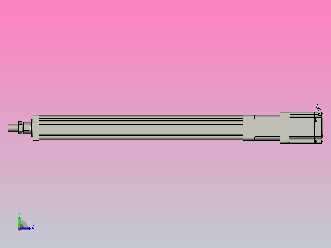 伺服电缸SOE50-L10-C-S400-D-FA-A-P75-D3左视图