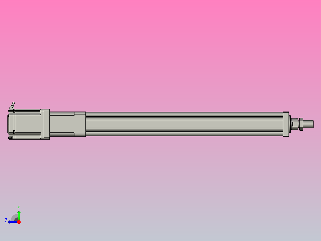 伺服电缸SOE50-L10-C-S400-D-FA-A-P75-D3右视图