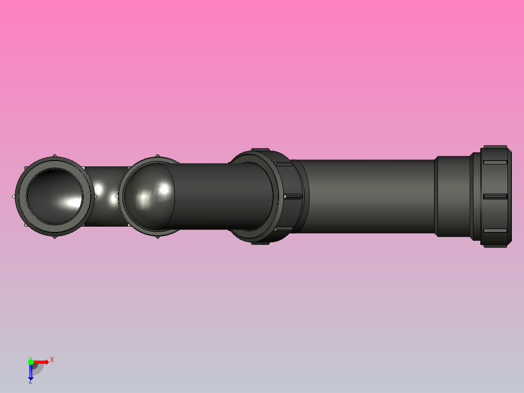 PP通用S存水弯P存水弯40X50MM俯视图