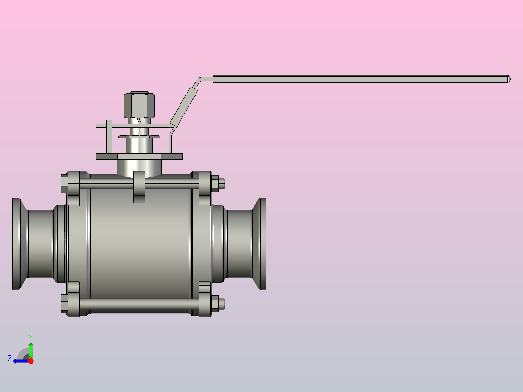 IQP-01手动卡式球阀[IQP-01-1.5s]右视图