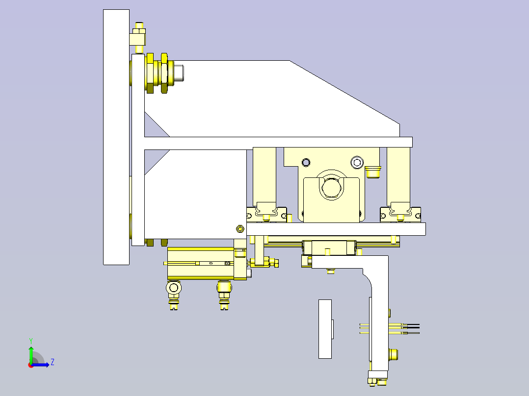 2种工件电气特性检测机构3D图左视图