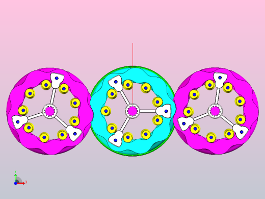 多内摆线齿式联轴器模型前视缩略图