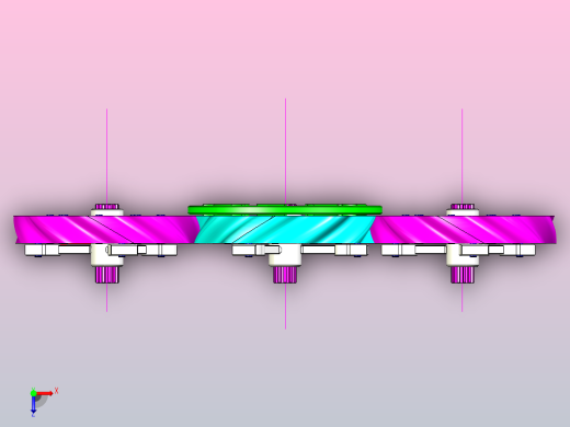 多内摆线齿式联轴器模型俯视缩略图