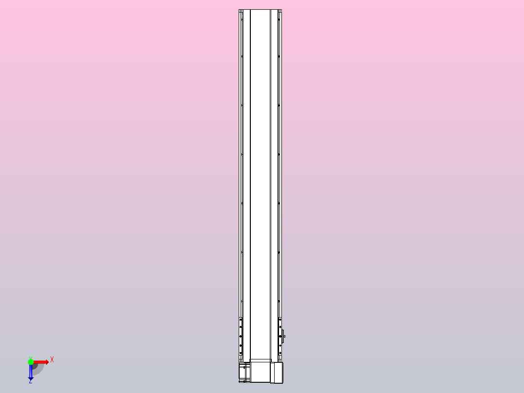 皮带直线轴半封闭可选导轨TPA-HNB-175D-140-L1150-RP-C-P75-N3俯视图