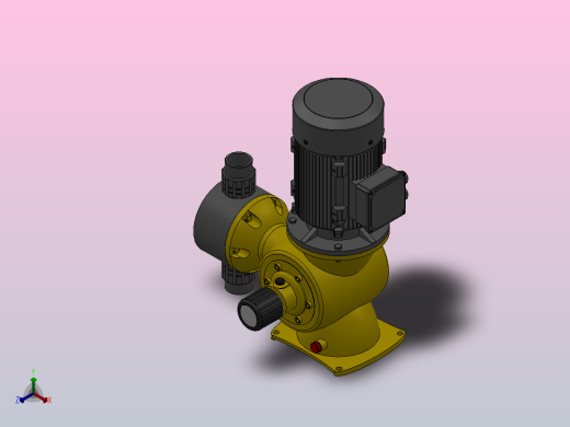 GB机械隔膜氟塑料计量泵[GM 1500／0.3]正等轴测缩略图