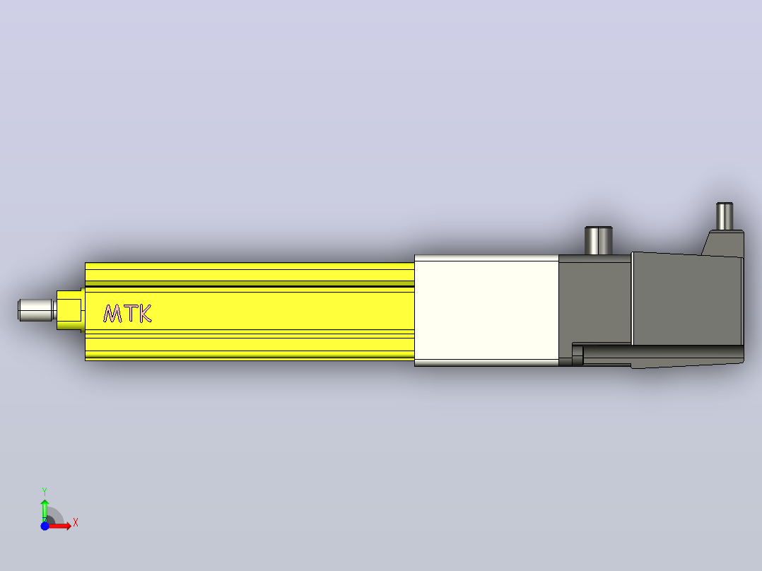 MTC16-50-P#-D-P050WMTC16电动缸 电机直连 本体宽35mm 最大负荷8KG 最大行程300mm前视图