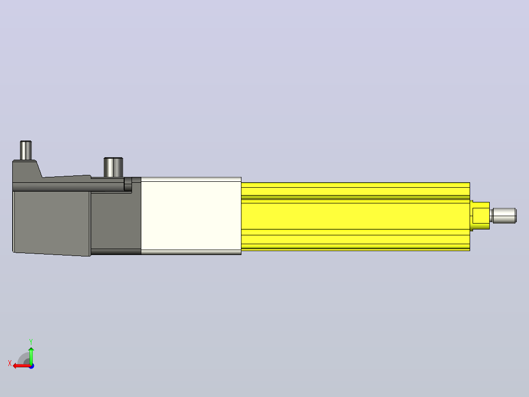 MTC16-50-P#-D-P050WMTC16电动缸 电机直连 本体宽35mm 最大负荷8KG 最大行程300mm后视图