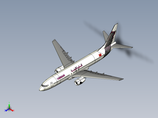 波音737 700客机 突尼斯航空正等轴测缩略图