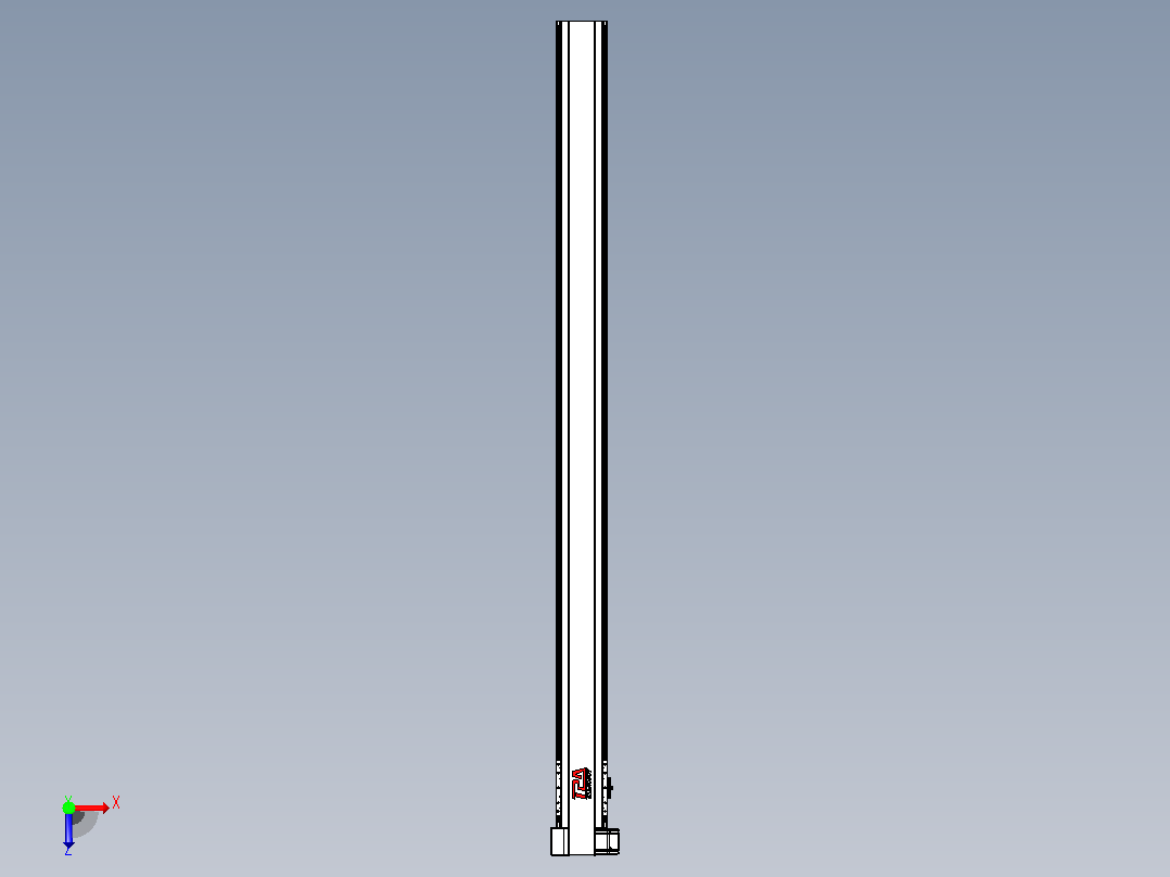 皮带直线轴半封闭可选导轨TPA-HNB-120D-110-L1650-LP-C-P40-N3俯视图