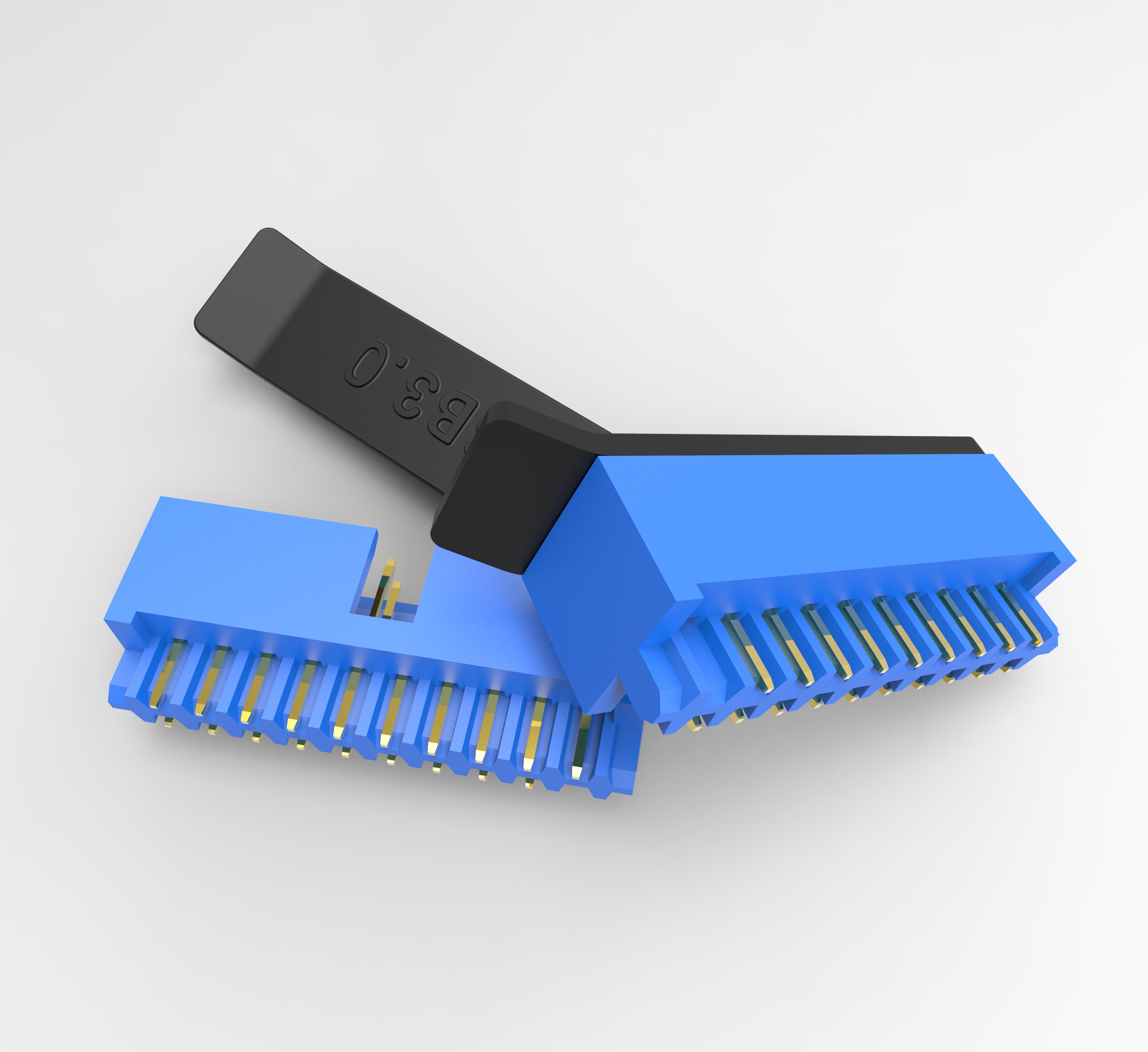 20针USB3.0母端口，带防尘盖