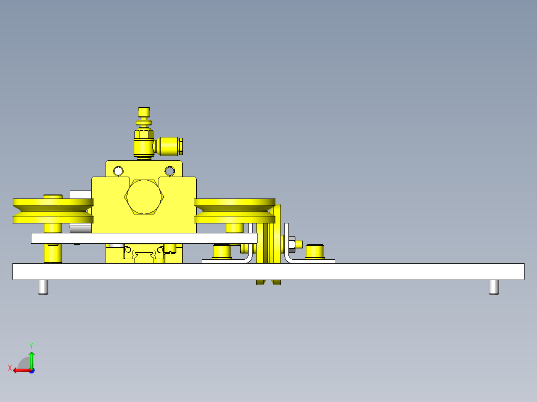 钢丝式卷帘后视图