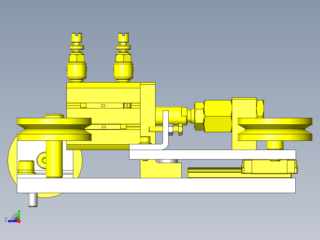 钢丝式卷帘右视图