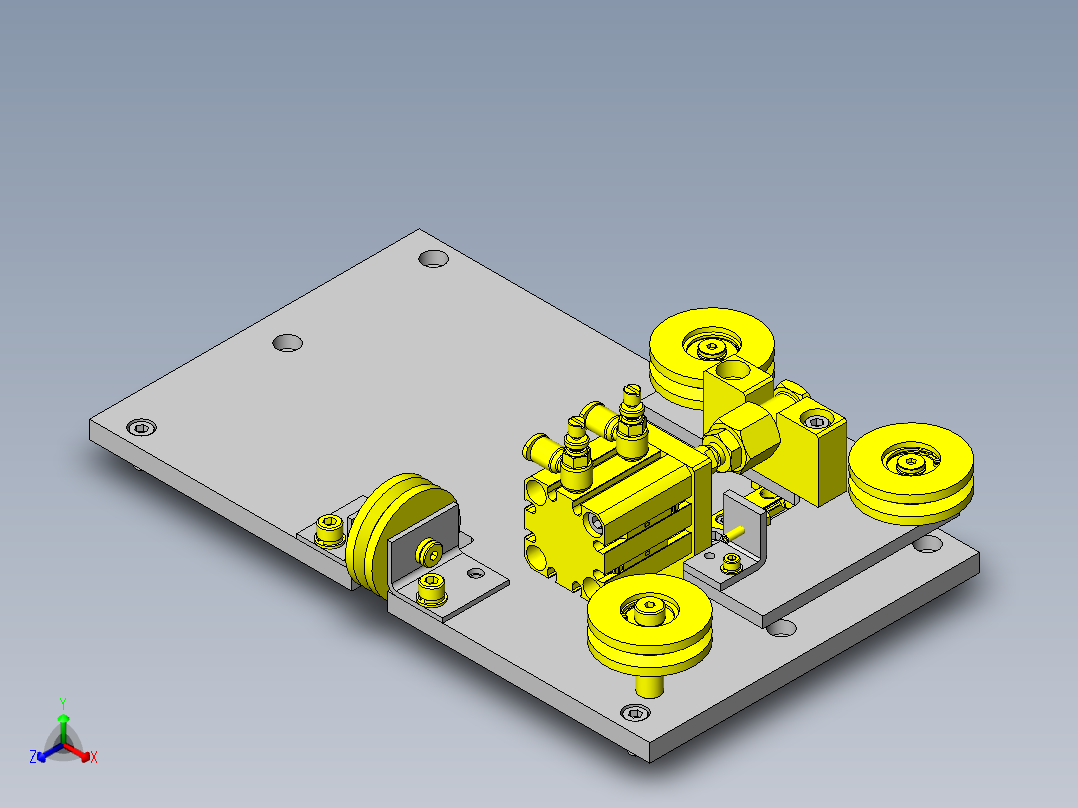 钢丝式卷帘正等轴测图