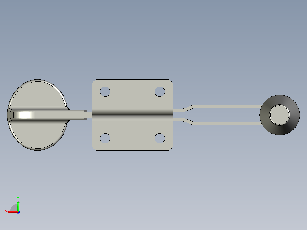 机械自锁机构后视图