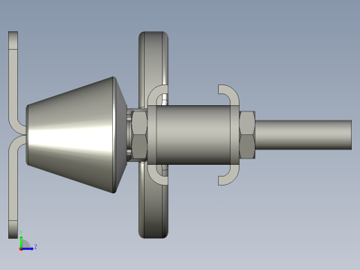 机械自锁机构左视缩略图