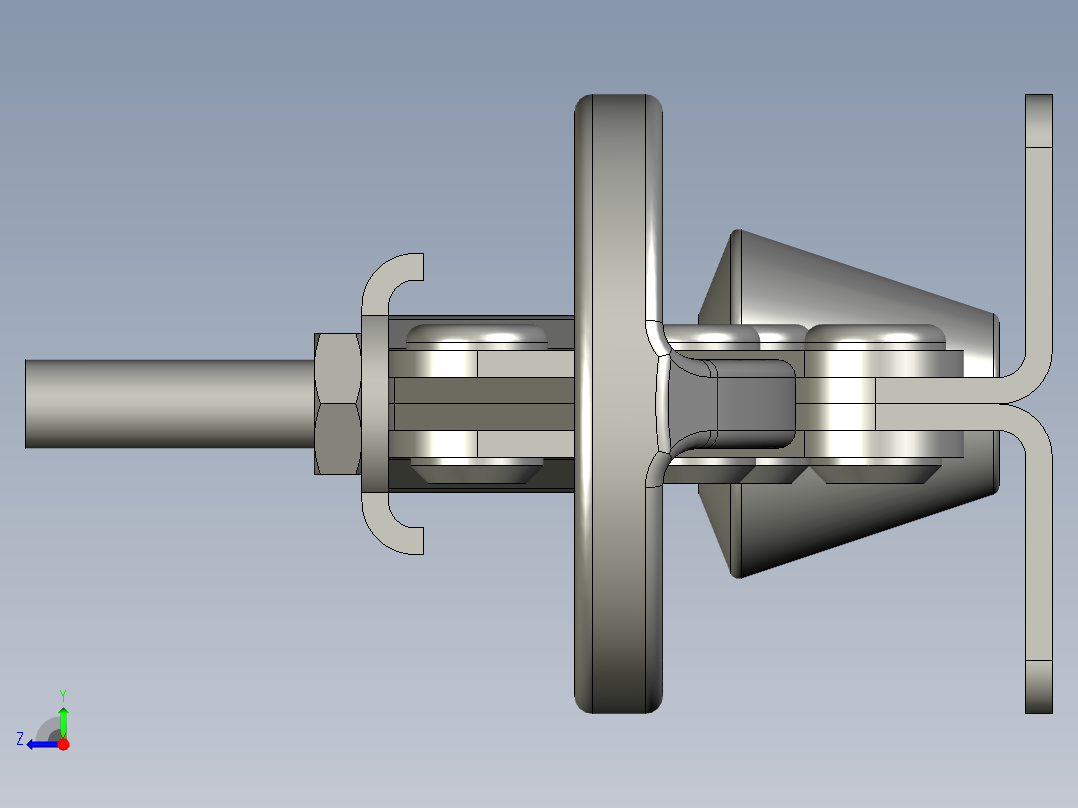 机械自锁机构右视图