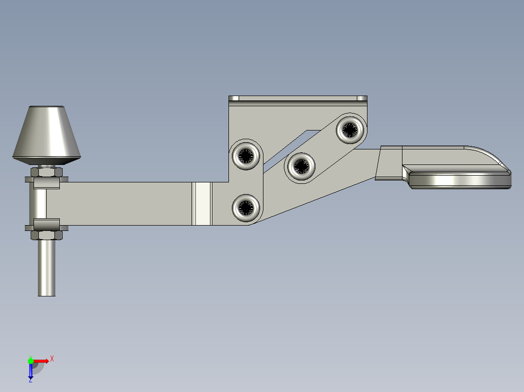 机械自锁机构俯视图