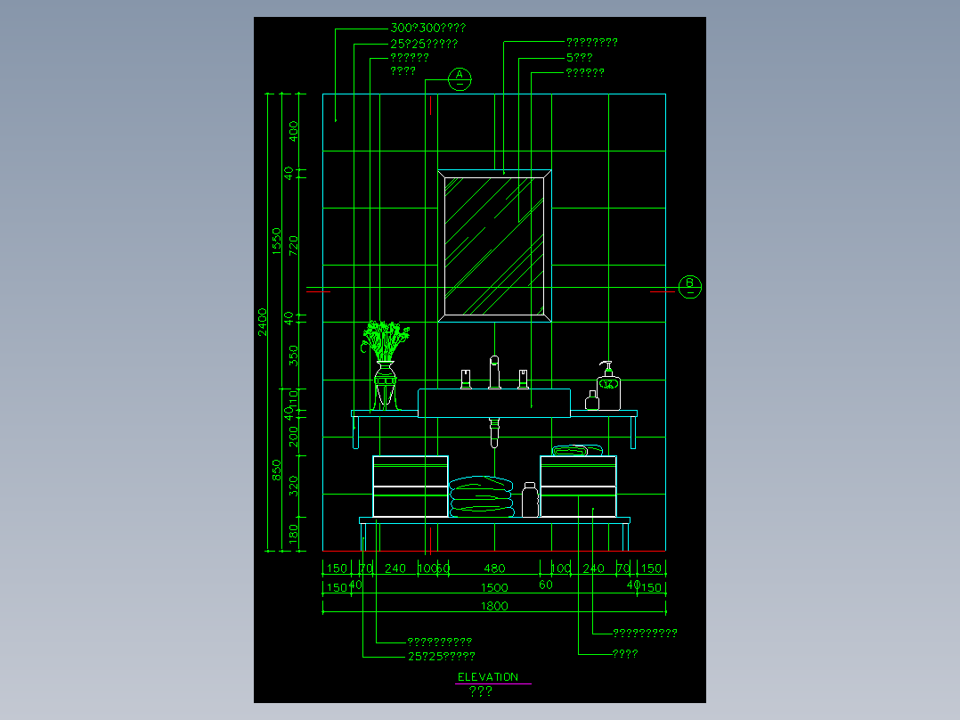 家装类CAD图块(五)-FH01115I