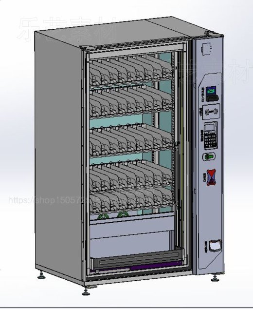 自动售货机图纸模型贩卖机智能售卖机三维3D机械图纸模型2款资料缩略图