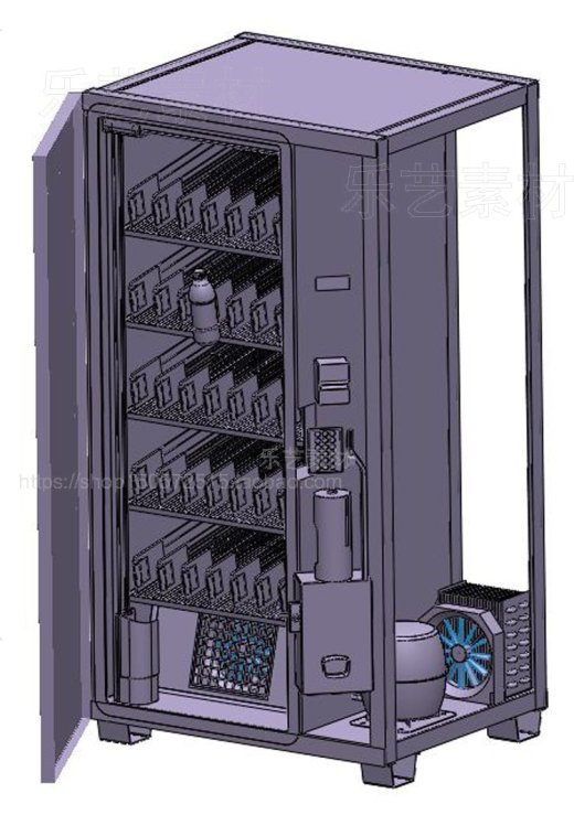 自动售货机图纸模型贩卖机智能售卖机三维3D机械图纸模型2款资料缩略图
