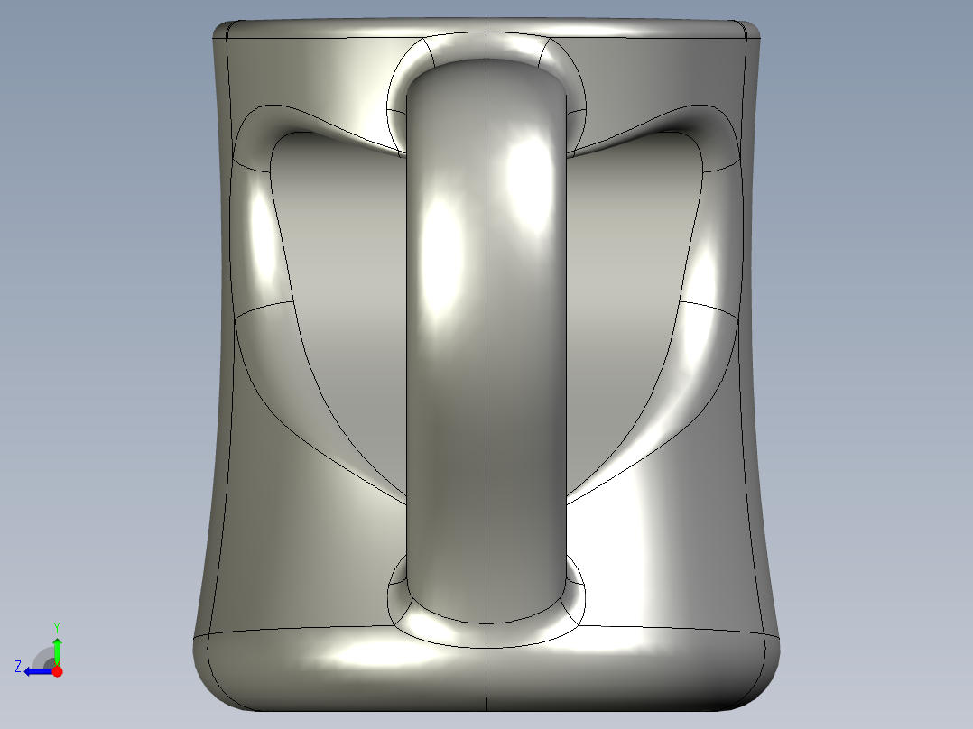 solidworks 心形水杯右视图