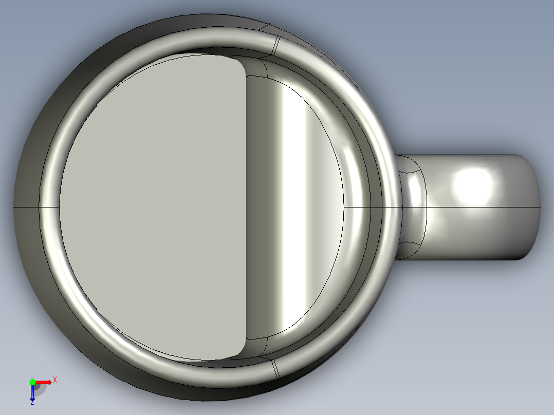 solidworks 心形水杯俯视图
