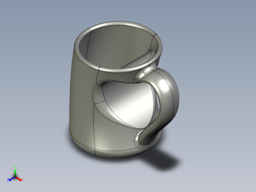 solidworks 心形水杯正等轴测缩略图