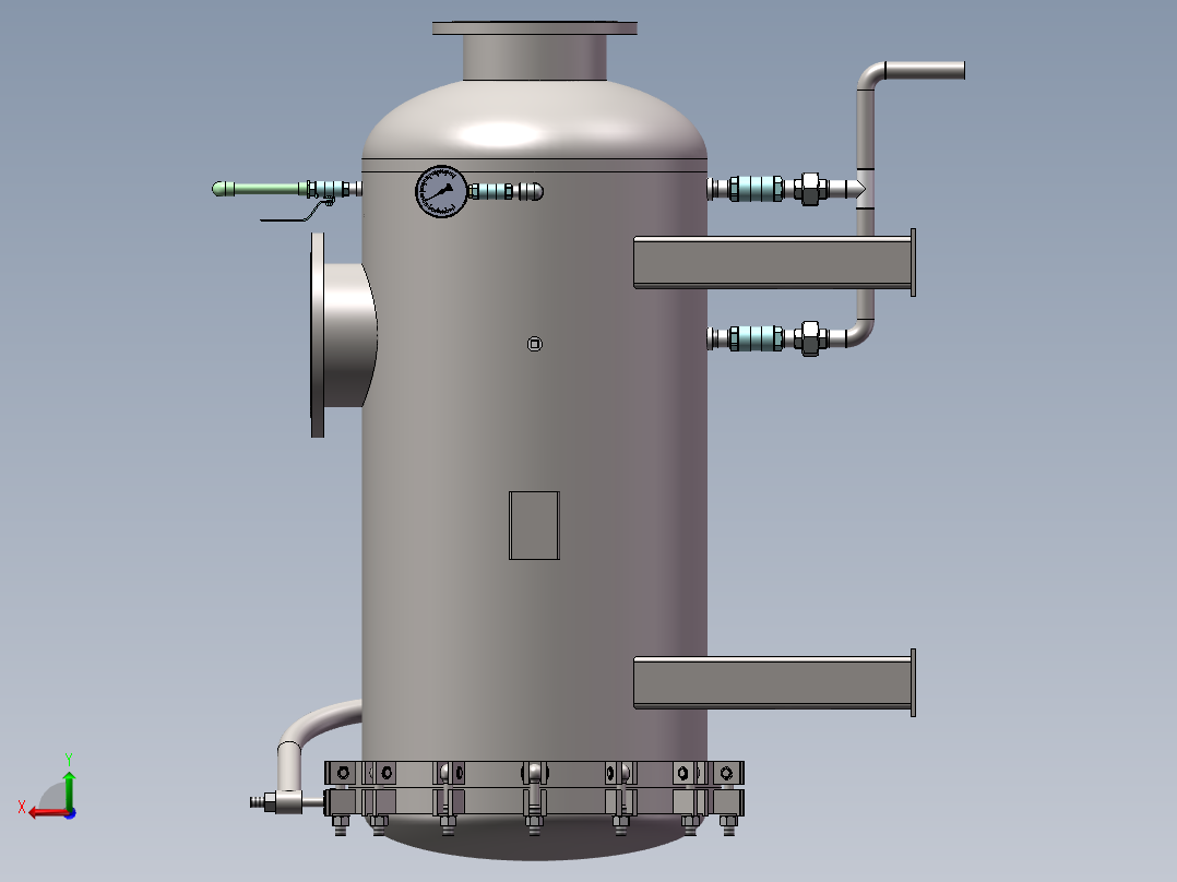 一套自清洗过滤器后视图