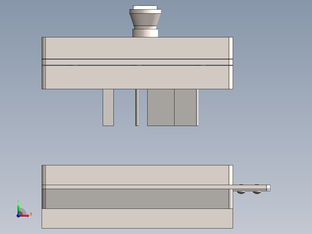 solidworks 高速冲压模具前视图