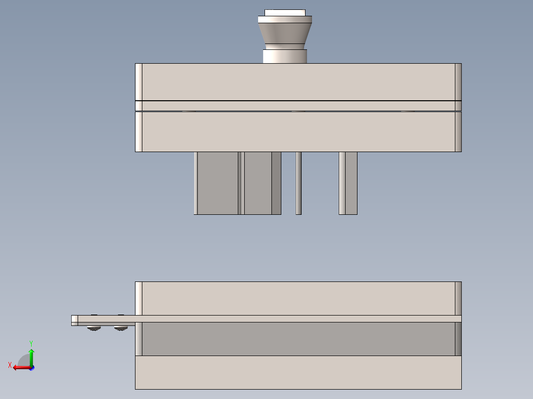 solidworks 高速冲压模具后视图