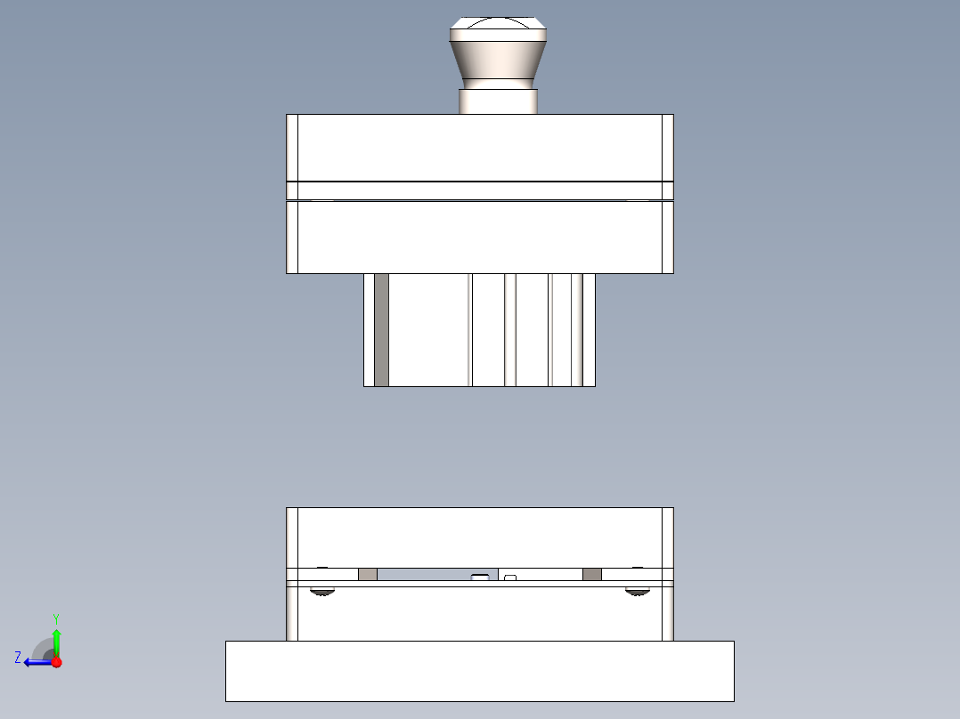 solidworks 高速冲压模具右视图