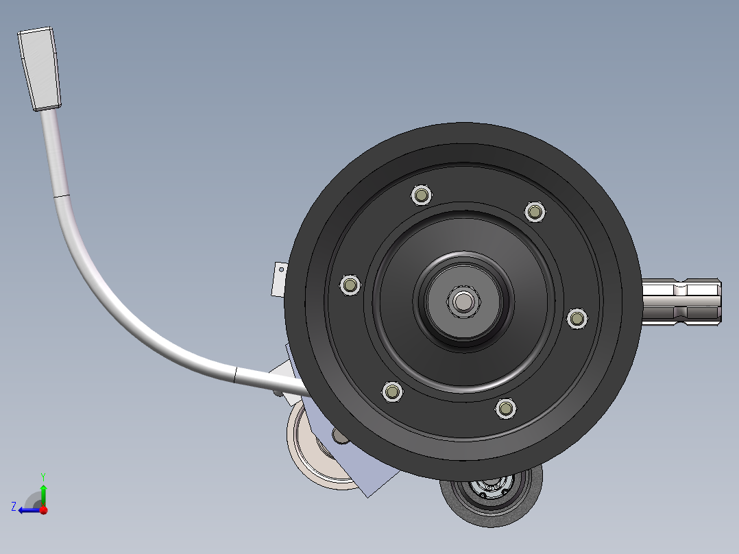 脱粒滚筒驱动器总成右视图