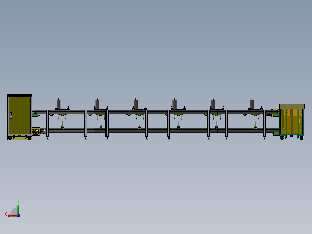 倍速链组装线后视图