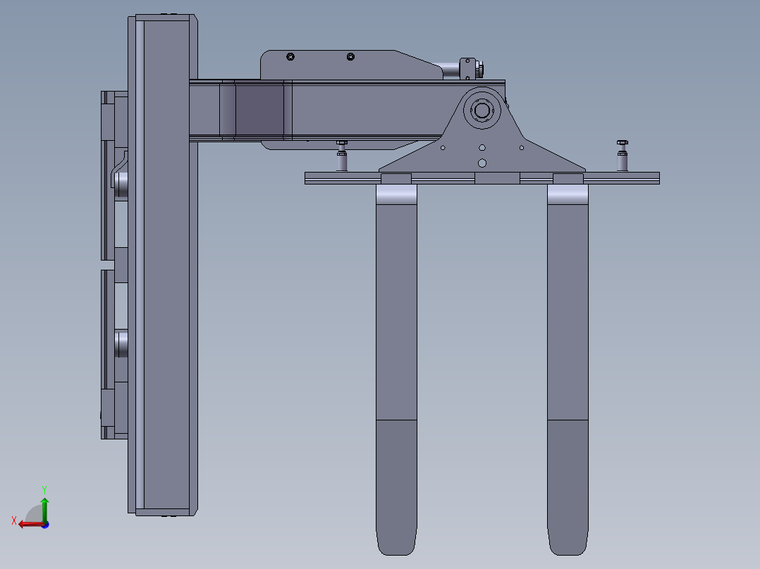 ZDH-QT-027 经典传动之卡车地盘180度旋转机构后视图