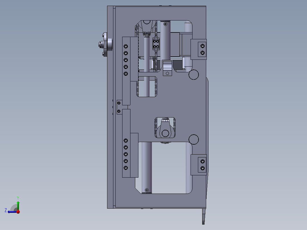 ZDH-QT-027 经典传动之卡车地盘180度旋转机构右视图