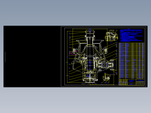 GP300单缸液压圆锥破碎机(dwg)