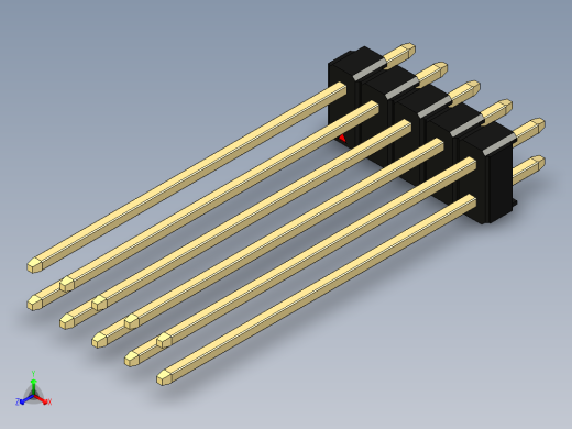 彩色公头100mil（2.54mm）系列-DS1021_black_2x05p_100mil_Type43_rev1.0
