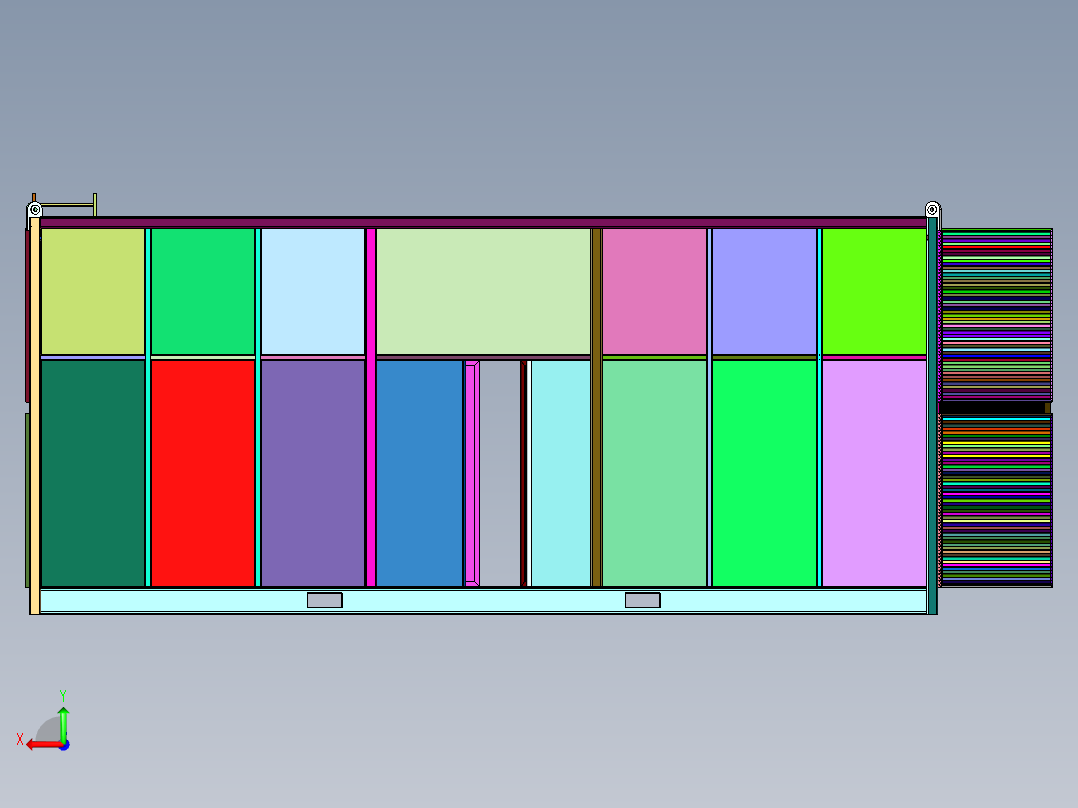 工地打包箱房移动房屋后视图