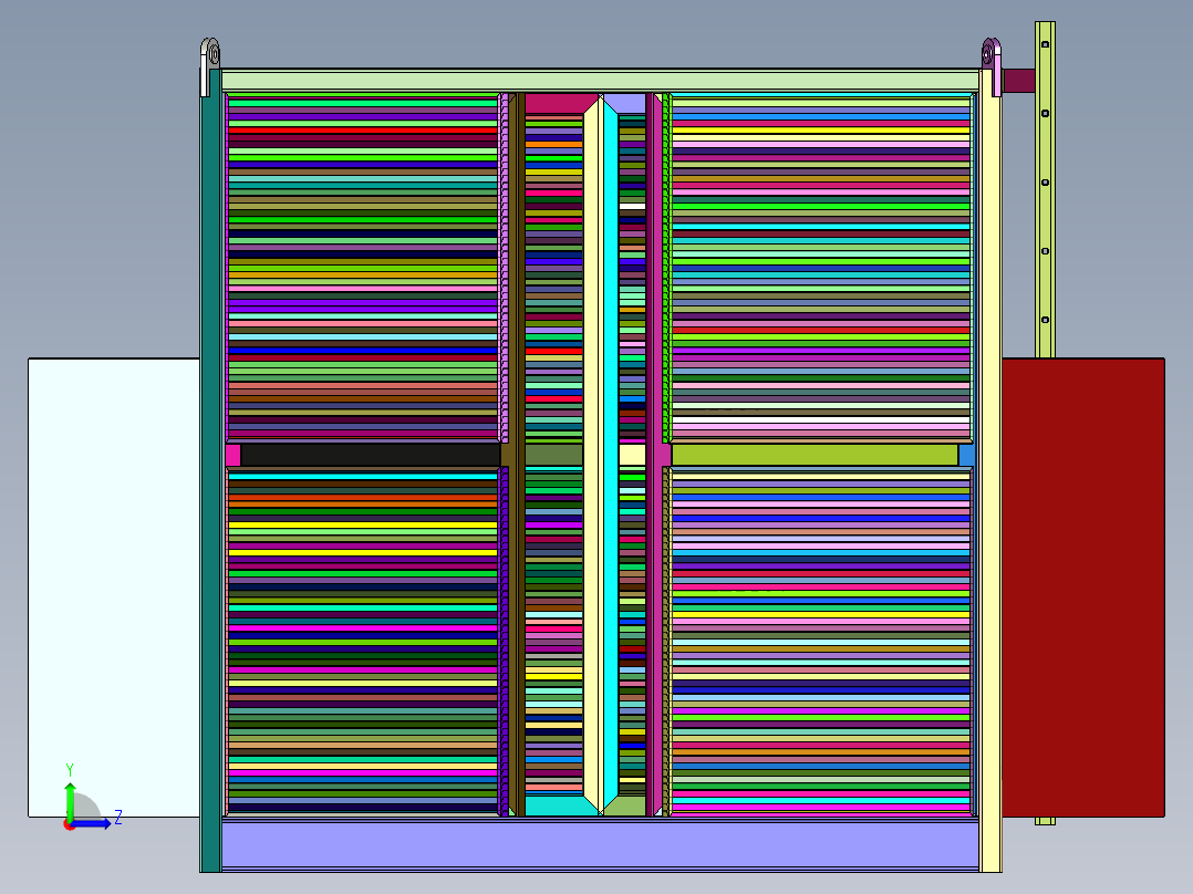 工地打包箱房移动房屋左视图