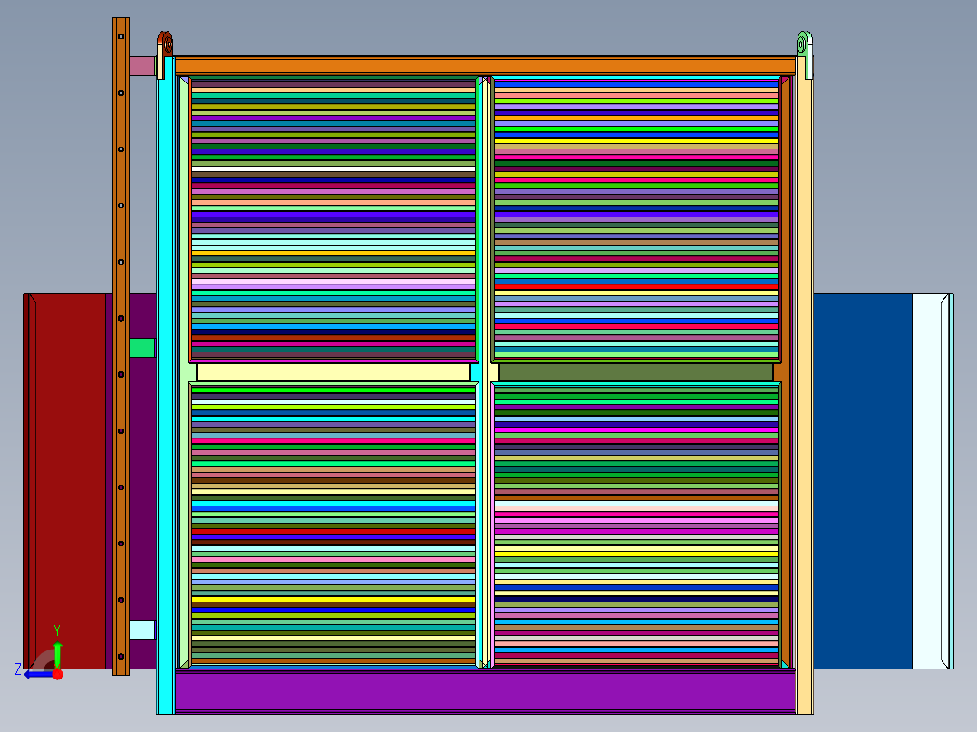 工地打包箱房移动房屋右视图