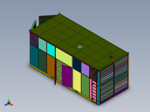 工地打包箱房移动房屋正等轴测缩略图