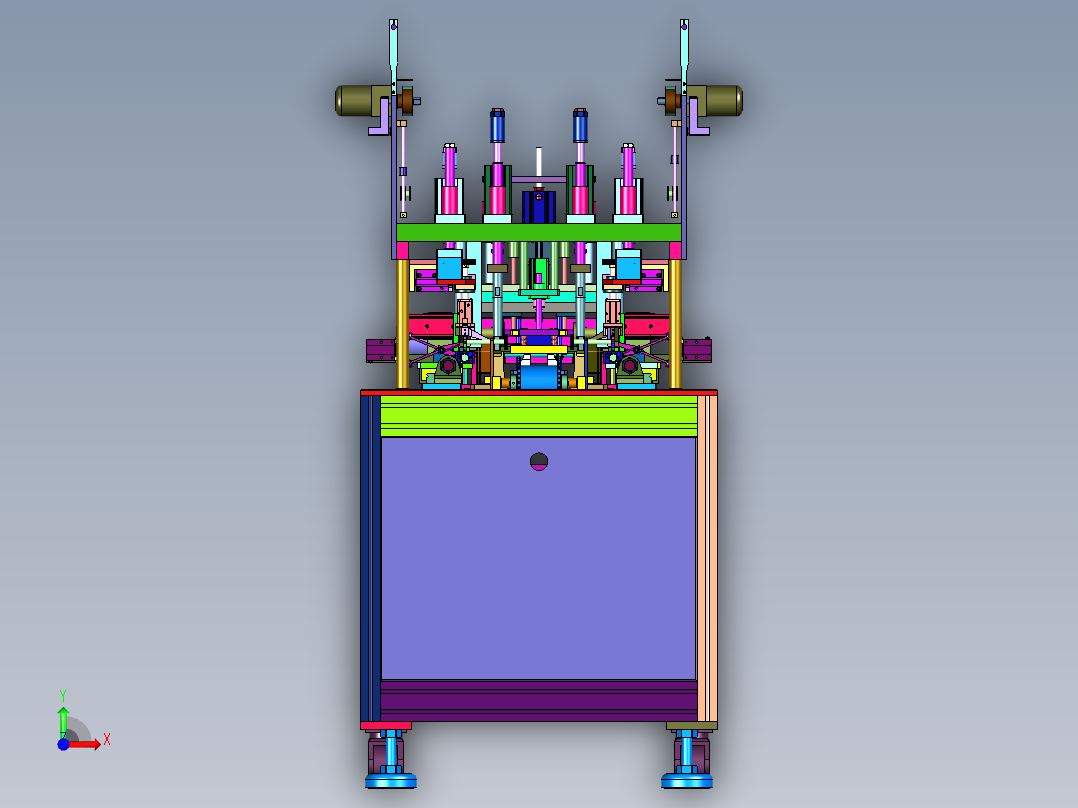 一次性口罩耳带焊接高速产线前视图